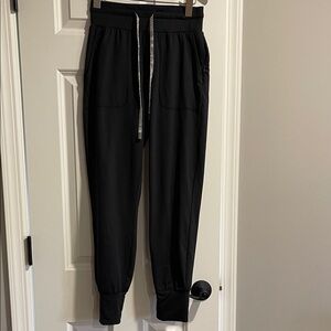 Varley Black Joggers with Zipper Accent